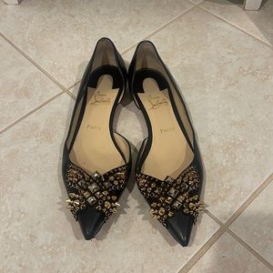Christian Louboutin embellished flats, size 41